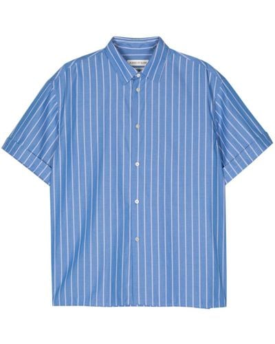 A Kind Of Guise Elio Striped Poplin Shirt - Blue