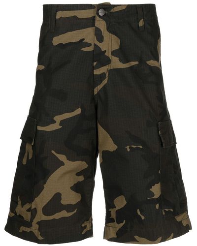Carhartt Cargo-Shorts mit Camouflage-Print - Grün