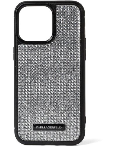 Karl Lagerfeld IPhone 15 Pro Max rhinestone case - Noir