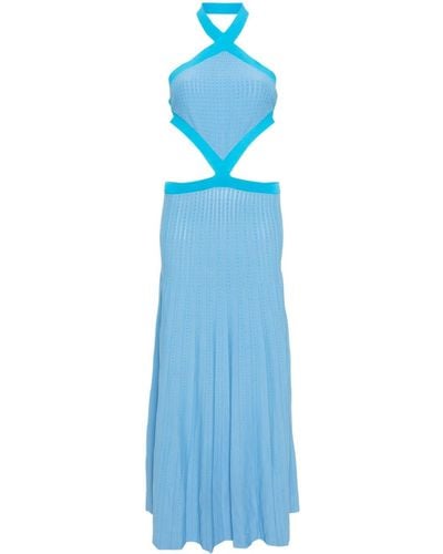 Liu Jo Schmales Kleid mit Cut-Out - Blau