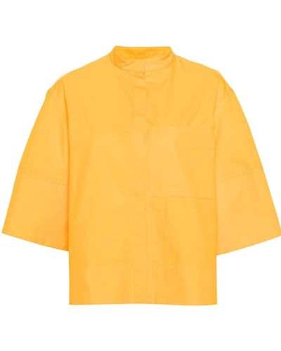 Jil Sander Hemd mit Stehkragen - Gelb