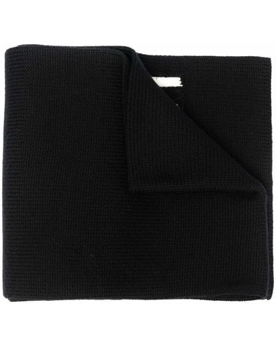 Fendi Intarsia-knit Logo Scarf - Black