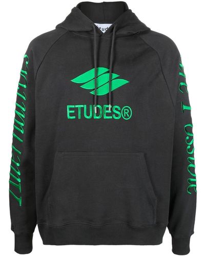 Etudes Studio Felpa Racing Eco con ricamo - Grigio