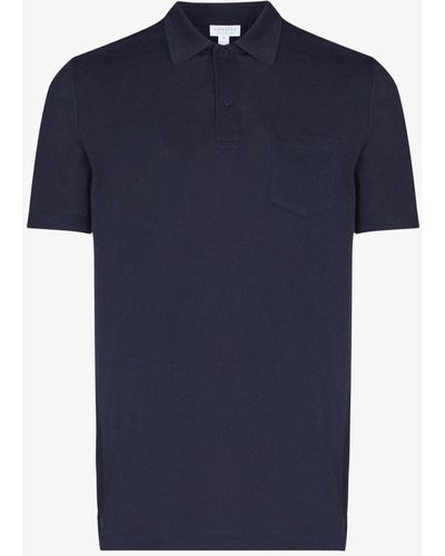 Sunspel Riviera Poloshirt - Blauw