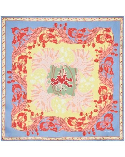 Etro Summer Seidenschal mit grafischem Print - Pink