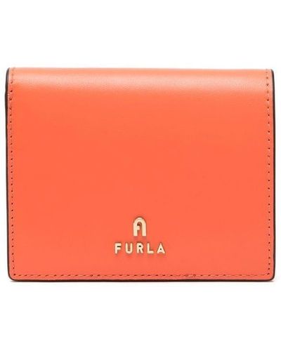 Furla Portemonnaie mit Logo-Schild - Orange