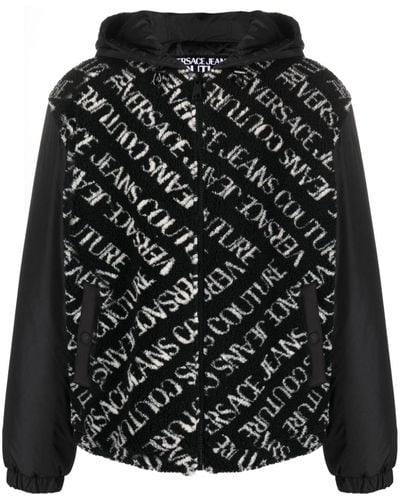 Versace Jeans Couture Hoodie mit Logo-Print - Schwarz