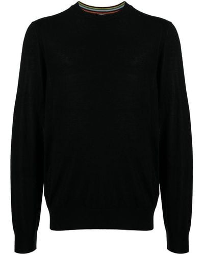 Paul Smith Fine-knit Merino Wool Sweater - Black