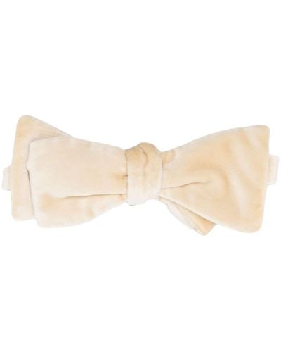 Paul Smith Adjustable Velvet Bow Tie - Natural