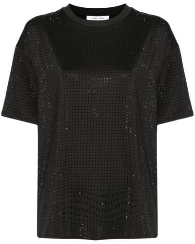 Samsøe & Samsøe Chrishell rhinestone-embellished T-shirt - Negro