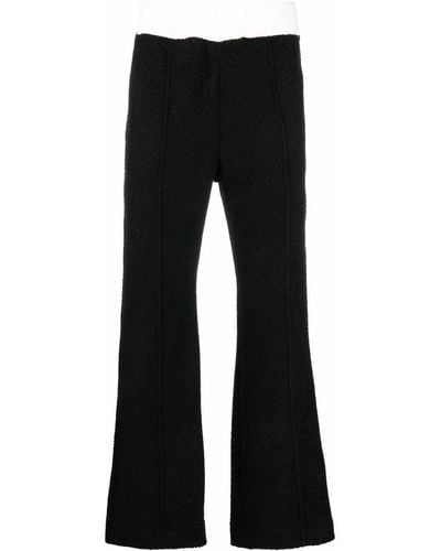 Casablancabrand Pantalon bicolore en maille - Noir