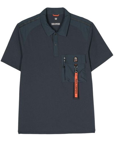 Parajumpers Rescue Panelled Polo Shirt - Blue