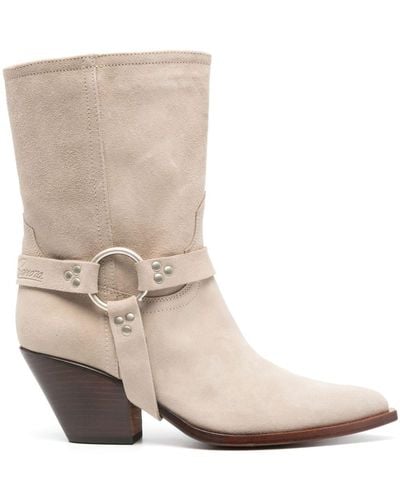 Sonora Boots Atoka 70mm Suede Boots - Natural
