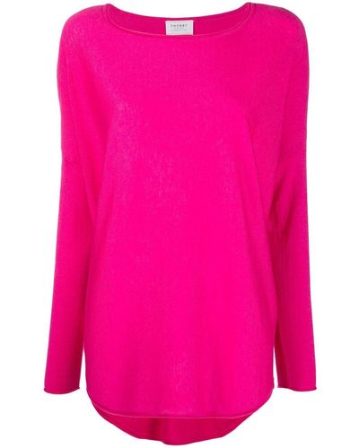Wild Cashmere Round-neck Rib-trimmed Sweater - Pink