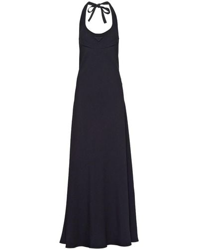 Prada Halterneck Maxi Dress - Blue
