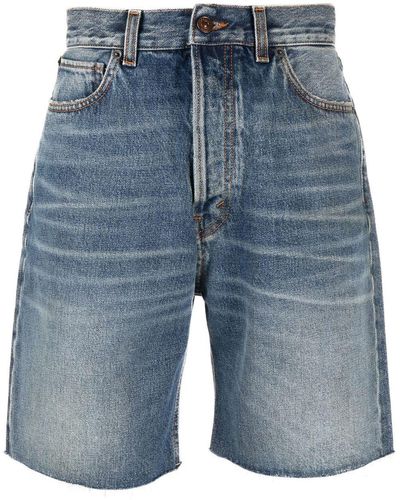 Haikure Ausgefranste Jeans-Shorts - Blau