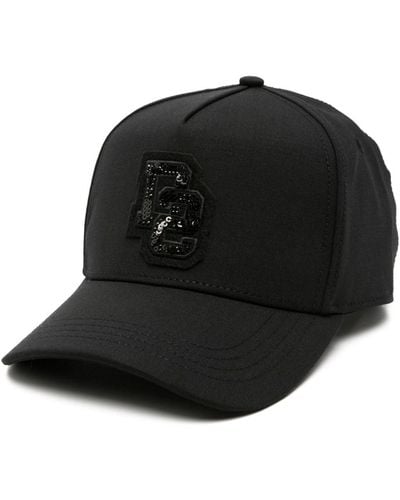 DSquared² Rhinestoned baseball cap - Schwarz