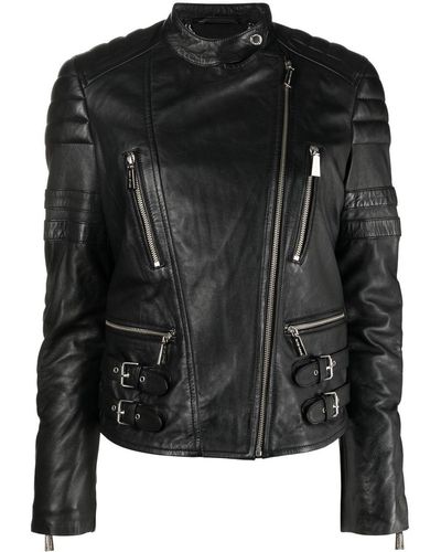 Each x Other Leather Biker Jacket - Black