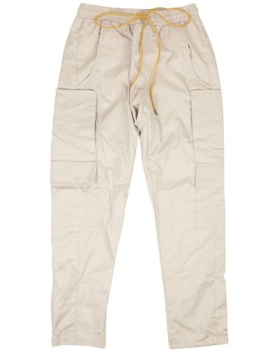 Rhude Drawstring Cargo Trousers - Natural