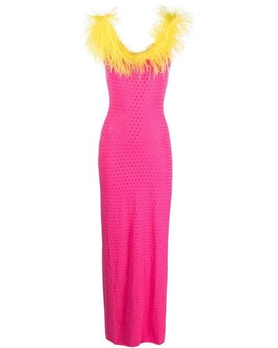 Chiara Ferragni Asymmetrische Midi-jurk - Roze