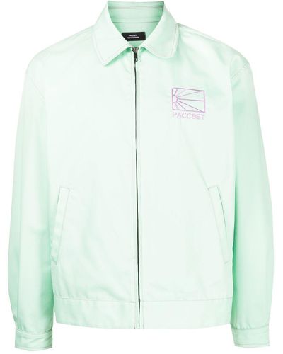 Rassvet (PACCBET) Logo-print Zip-up Shirt Jacket - Green