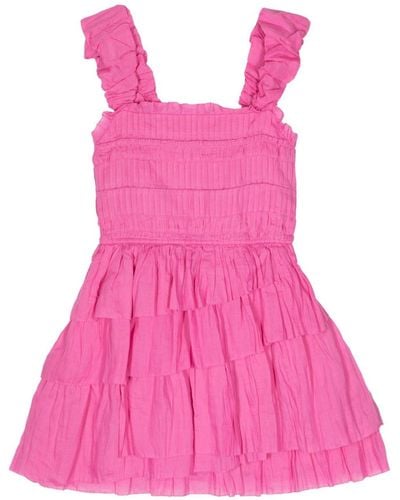 Sea Cole Smocked Ramie Dress - Pink