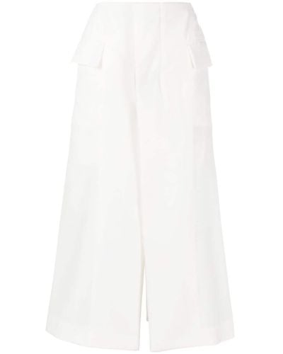 Sacai Asymmetric Midi Skirt - White
