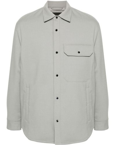 Emporio Armani Padded Shirt Jacket - Gray