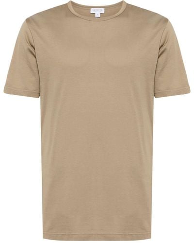 Sunspel Crew-neck Cotton T-shirt - Natural