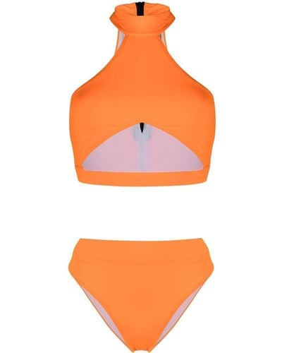 Noire Swimwear Bahamas Cut-out Two-piece Bikini - Orange