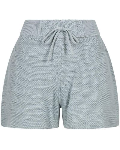 Honor The Gift Logo-embroidered Knitted Shorts - Blue