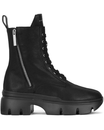Giuseppe Zanotti Apocalypse Leather Cargo Boots - Black