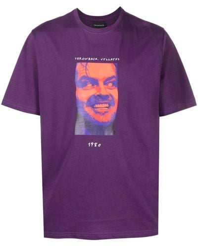 Throwback. Shining Photograph-print Cotton T-shirt - Purple