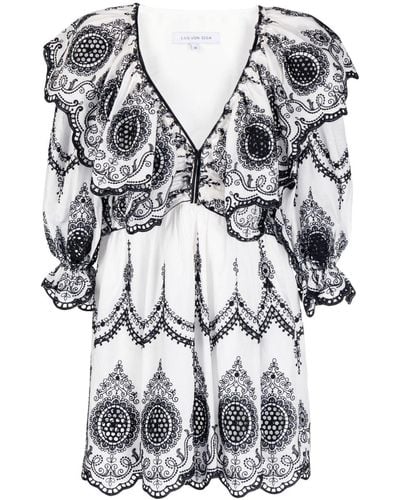 Lug Von Siga Pamela Embroidered Dress - Grey