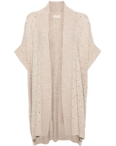 Zadig & Voltaire Indiany Rhinestoned Cashmere Cardi-coat - Natural