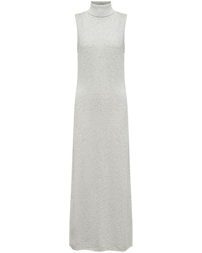 12 STOREEZ Mélange Fine-knit Maxi Dress - White