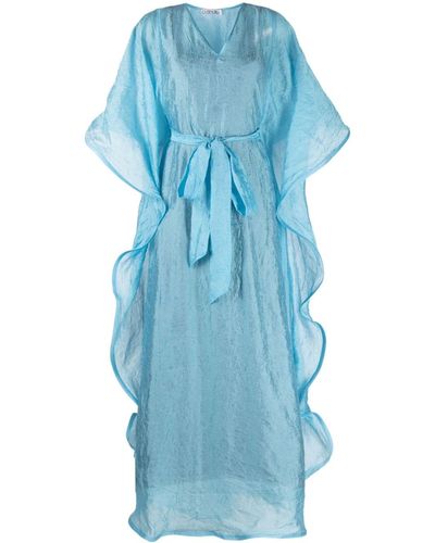 Baruni Begonia Kaftan Maxi Dress - Blue