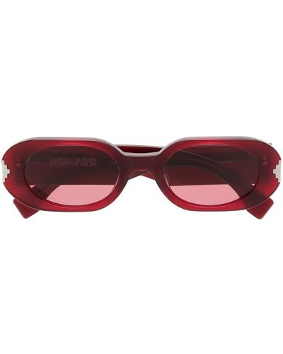 Marcelo Burlon Oval-frame Sunglasses - Red