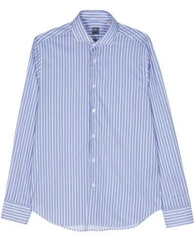 Fedeli Sean Striped Shirt - Blue