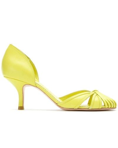 Sarah Chofakian Leather Court Shoes - Yellow