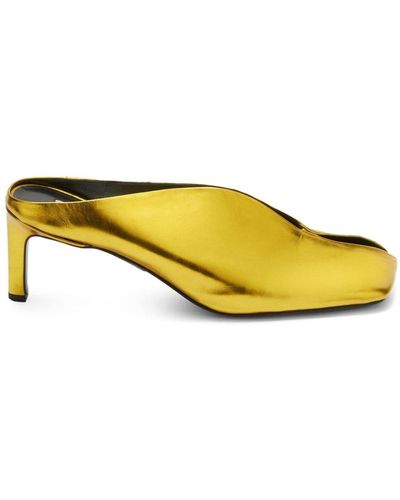 Jil Sander Square Shape Court Shoes - Yellow