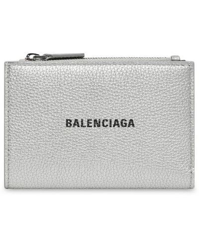 Balenciaga Logo-print Leather Cardholder - White