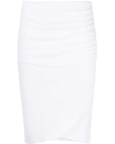 James Perse Gathered Midi Skirt - White