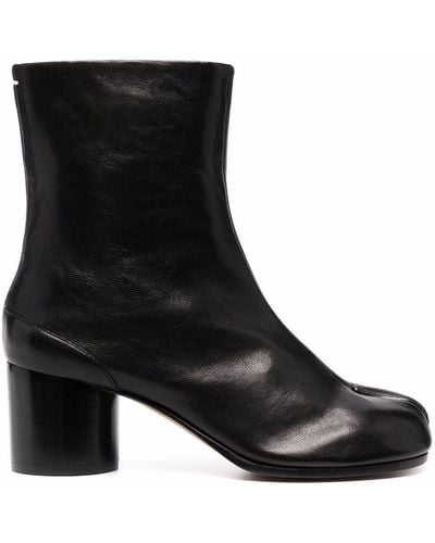 Maison Margiela Tabi 60mm Leather Ankle Boots - Black