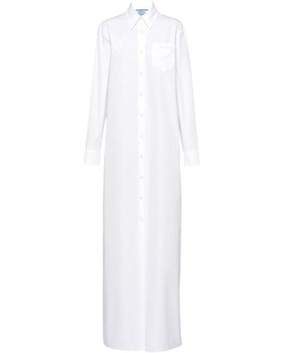 Prada Shirt Maxi Dress - White