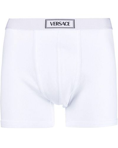 Versace 90s Logo-waistband Boxer Briefs - White