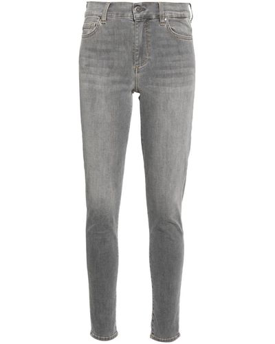 Liu Jo Skinny-Jeans mit hohem Bund - Grau