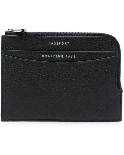 Aspinal of London Travel Leather Wallet - Black