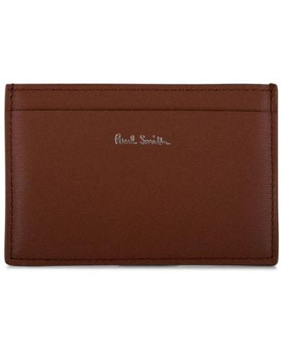 Paul Smith Logo-stamp Leather Cardholder - Brown