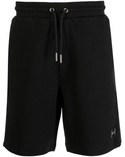 HUGO Pantalones cortos de chándal con parche del logo - Negro
